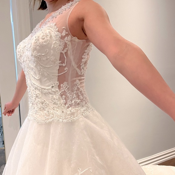 Sparkling Sleeveless Wedding Dress - Picture 2 of 10